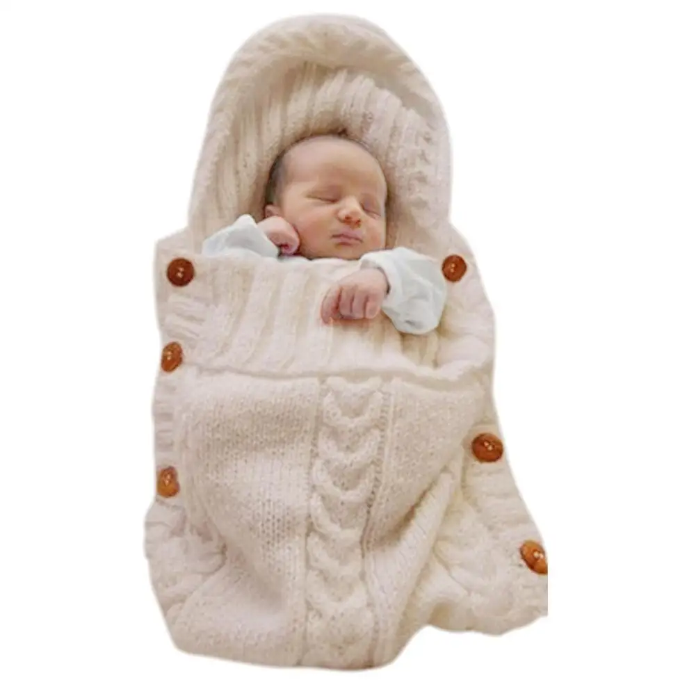 

Baby Wrap Newborn Swaddle Blanket Knit Sleeping Bag for 0-3 Month sleeping bag baby saco de dormir details baby