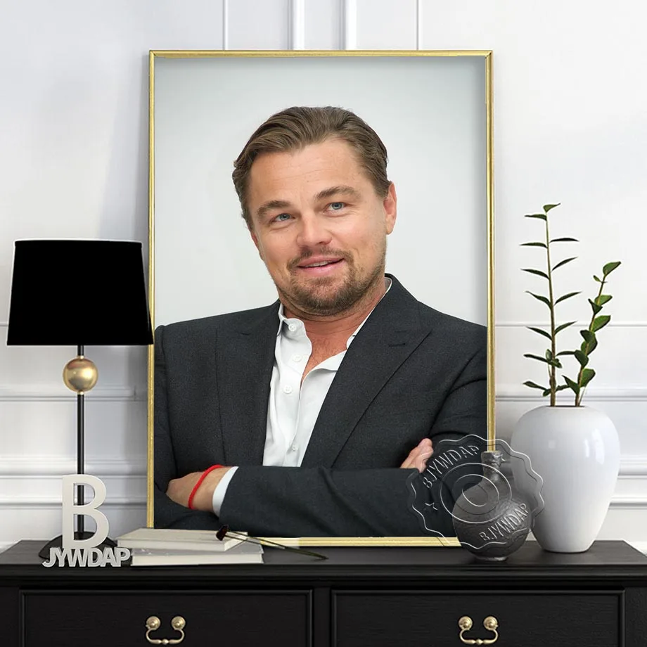 

Modern Magazine Cover Movie Star Leonardo Poster and Prints Wall Art Pictures Canvas Painting Nordic Style Bedroom Home Decor
