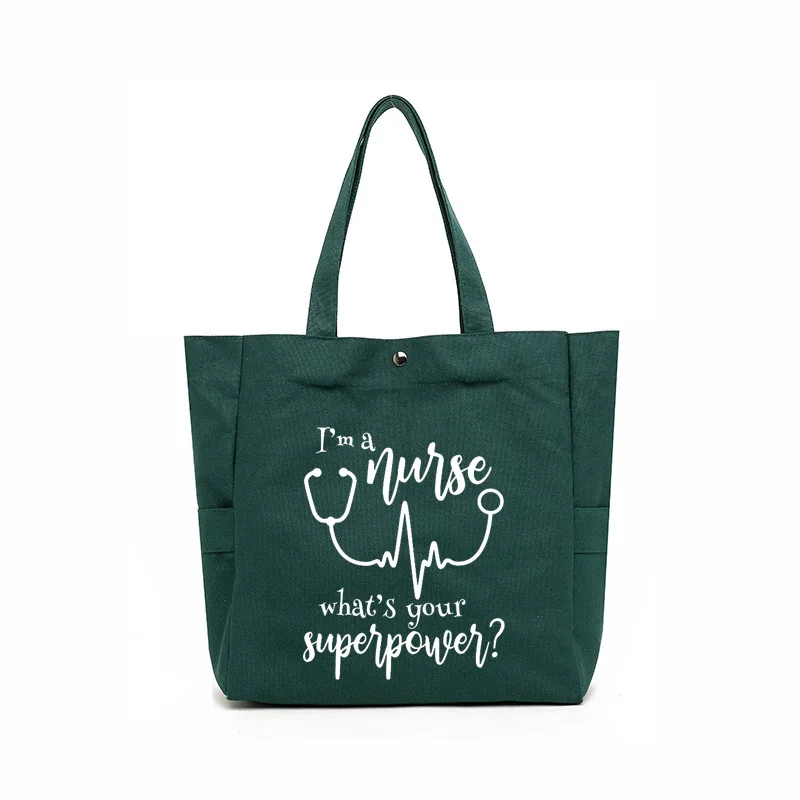 Забавная сумка для медсестры большая емкость женская модная сумка-тоут Холщовая