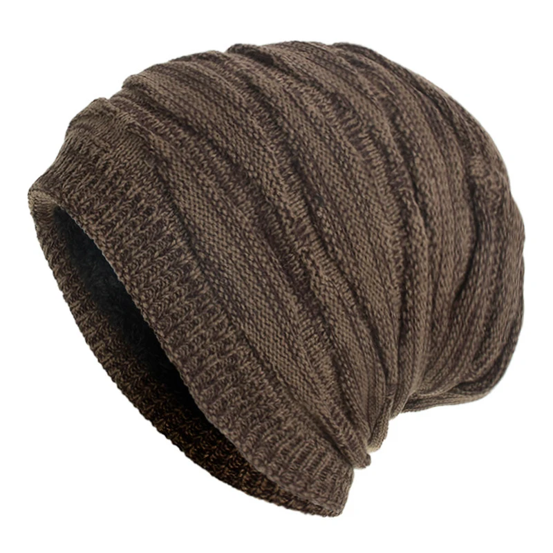 Зимние теплые вязаные шапки ELIfashion для мужчин и женщин повседневная бархатная