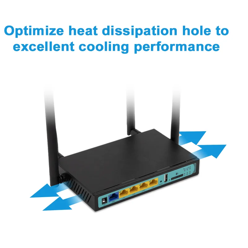 High Speed Industry CPE with SIM Card Slot and 4pcs External Antennas 4G LTE WiFi Wireless Router 300Mbps