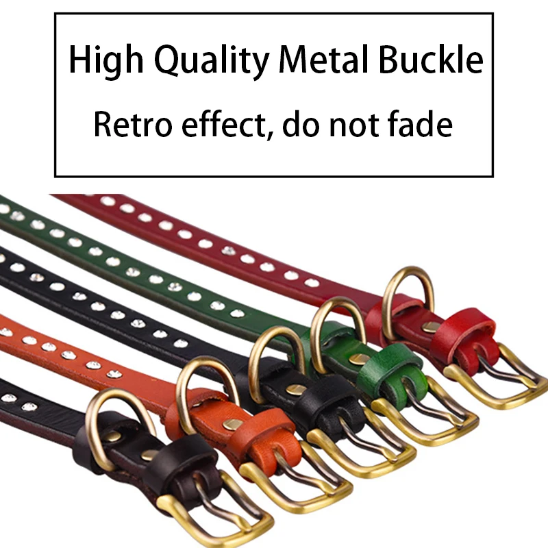 Кожаный ошейник для собак с бриллиантами регулируемый воротник Перро бульдога