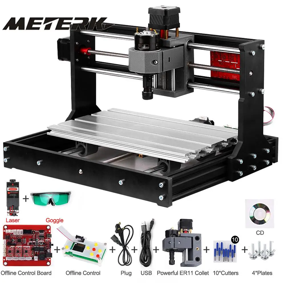 

CNC 3018 Pro лазерный cnc GRBL управляемый CNC станок 3 оси Pcb фрезерный станок деревянный маршрутизатор гравер с автономным управлением ler ER11