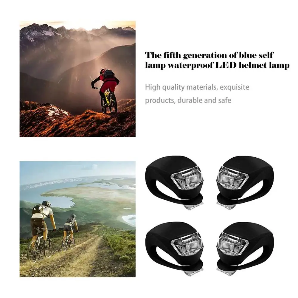 4 Buah Sepeda Ekor Lampu Katak Lampu Silikon Led Depan Roda Belakang Sepeda Lampu Tahan Air Bersepeda Aksesoris Sepeda Lampu