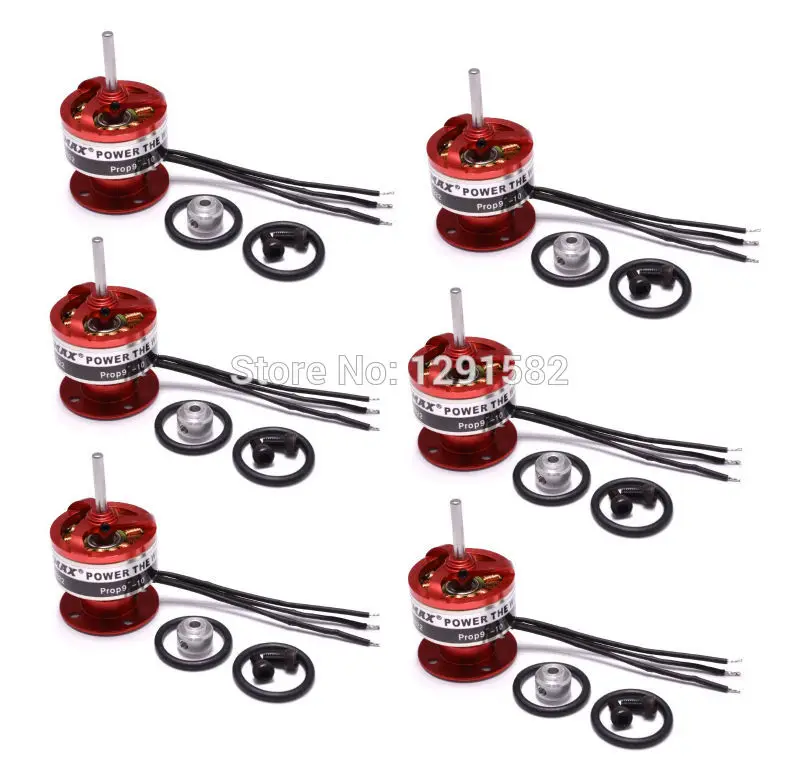 6 шт. CF2822 1200KV бесщеточный двигатель 2 3S для радиоуправляемого самолета