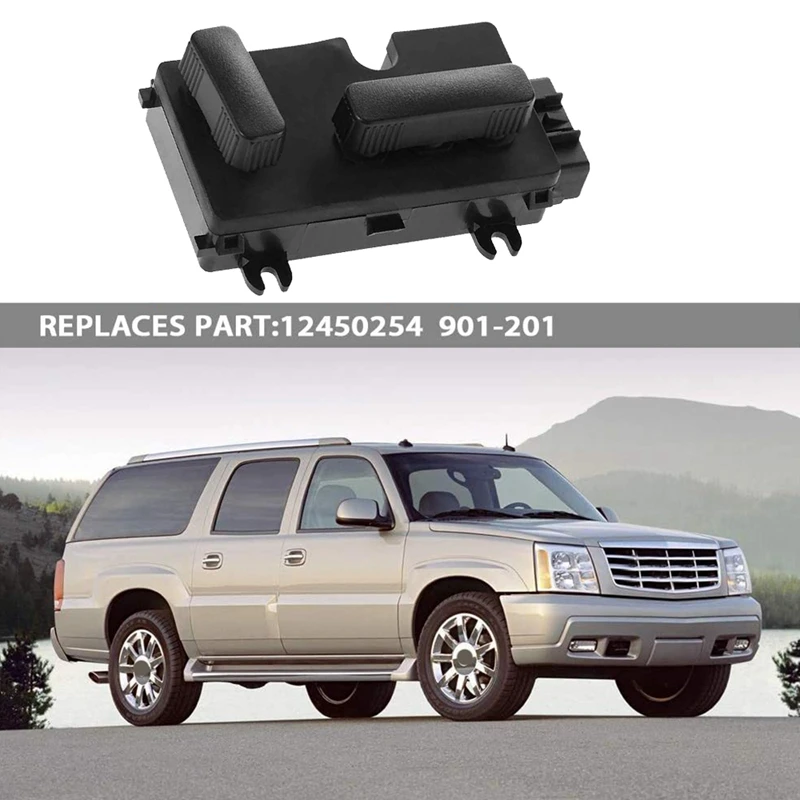 

Front Right Passenger Side 8 Way Power Seat Adjust Control Switch for Cadillac Chevy Silverado GMC Sierra 1500 12450254