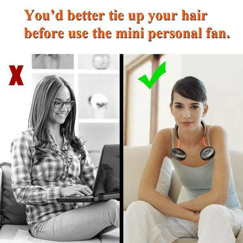 USB Перезаряжаемый Персональный вентилятор громкой связи дизайн наушников