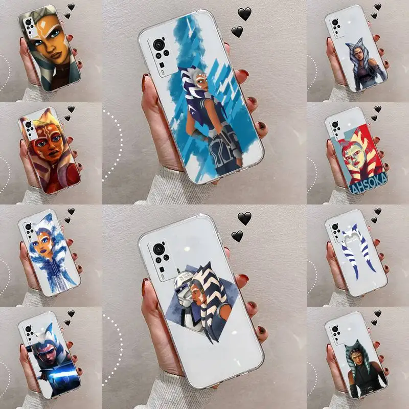 

Ahsoka Tano Phone Case Transparent For VIVO S 9 7 6 IQOO NEO 7 5 3 Z3 Z1 X E pro Soft TPU Clear Mobile bags