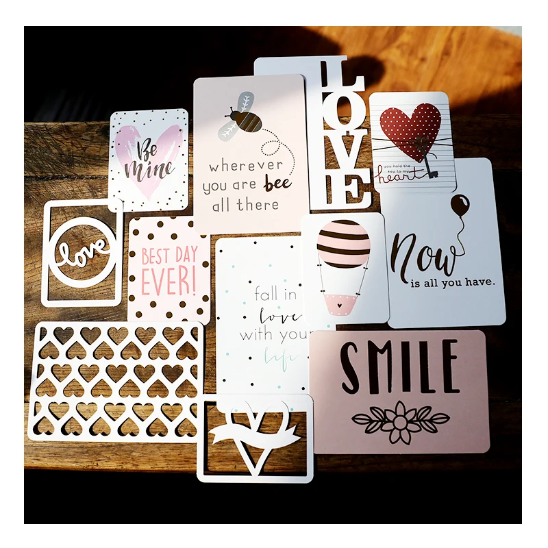 

12 шт. влюбиться журнала золото Фольга выдалбливают карманные карты для Скрапбукинг DIY проектов/фотоальбом/карты/бумажник карты Высокое кач...