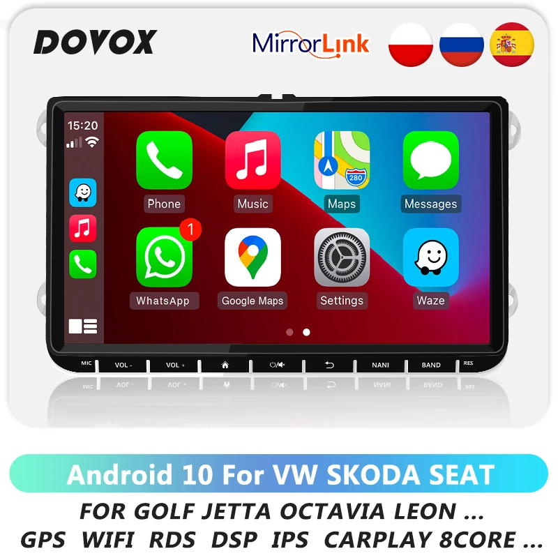 

Android 10 Car Radio For VW/Volkswagen/Golf/Jetta/Touran/Skoda/Seat Car Multimedia Player GPS Navi RDS DSP 4G 2din 2 Din no dvd