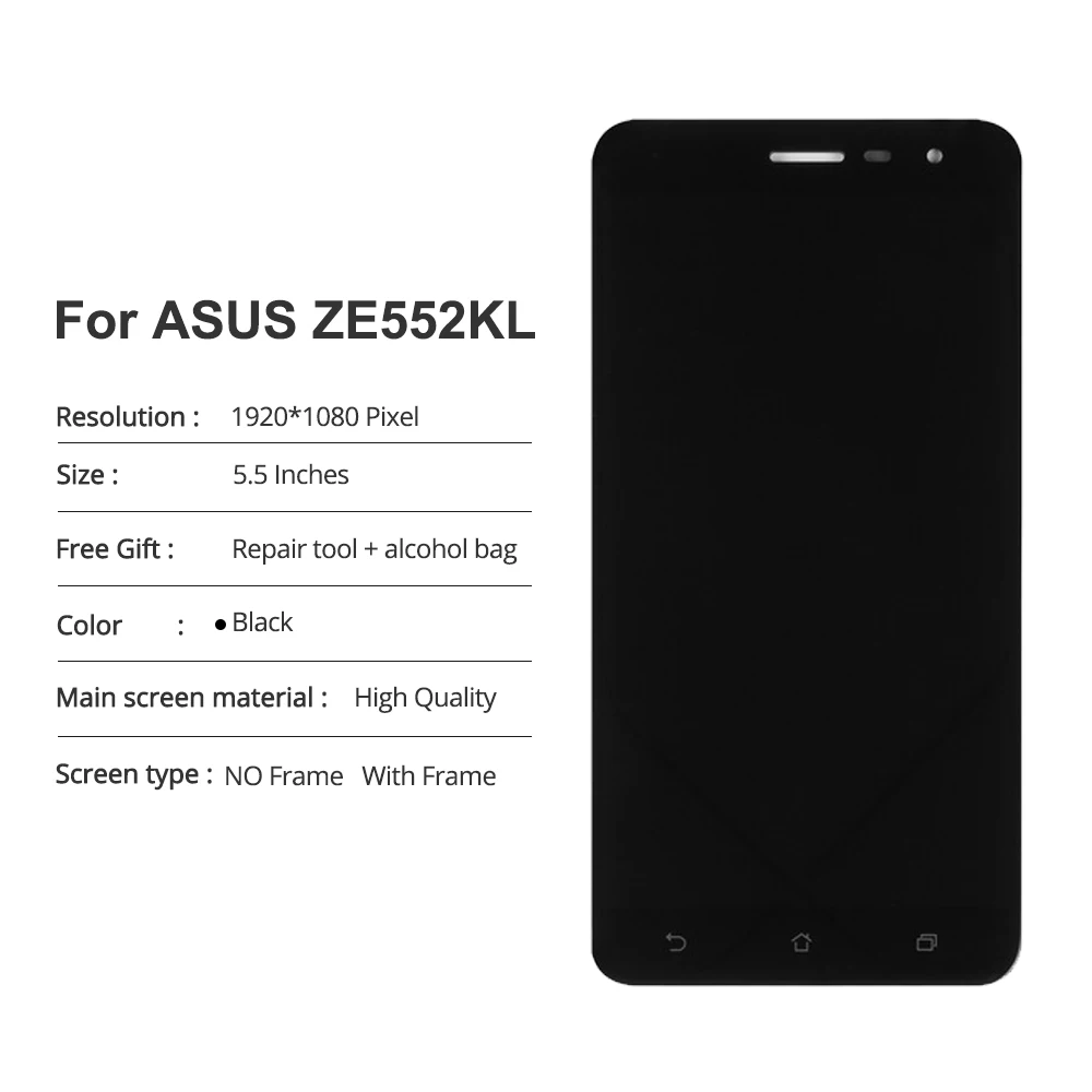 5 &quotЧерный для Asus ZenFone 3 ZE552KL ЖК-дисплей Панель кодирующий преобразователь