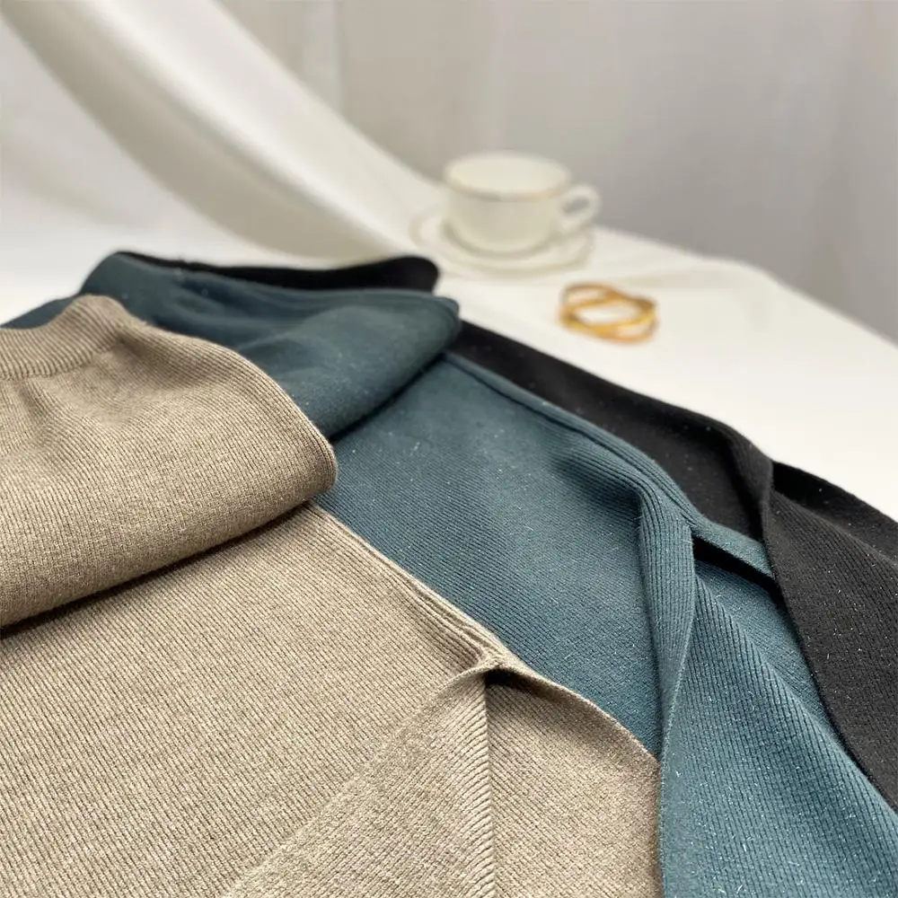 

Knitted Midi Skirt Women Pencil Elastic High Waist Straight Long Solid Autumn Winter Sexy Ladies Korean Style Femme Jupes