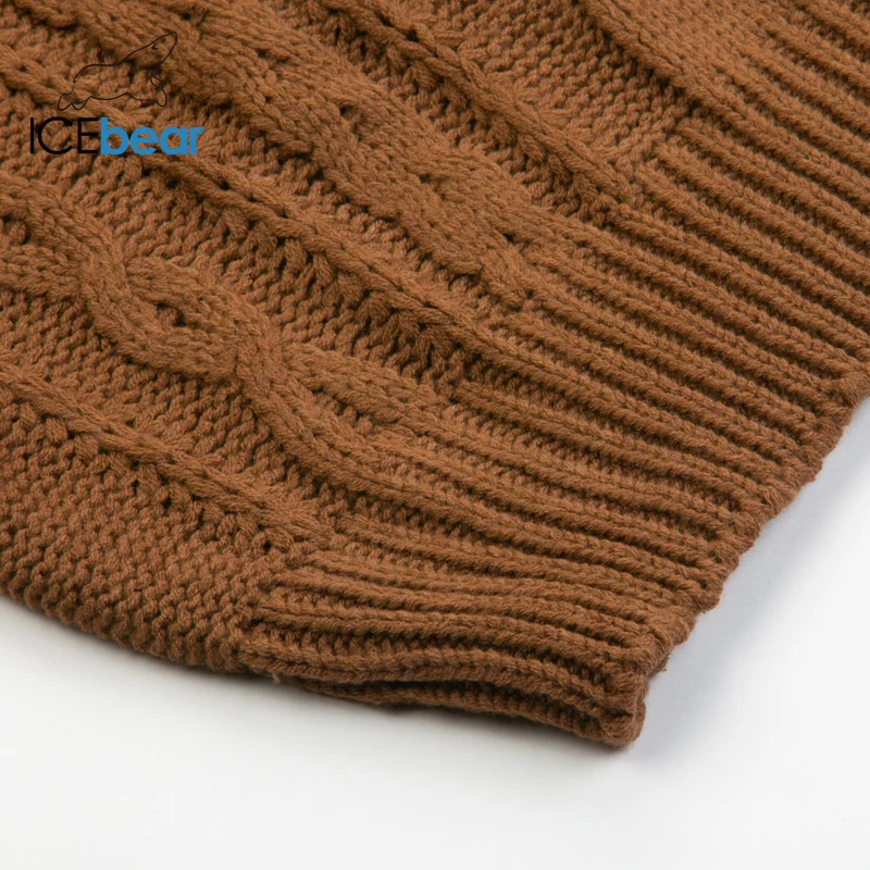 ICEbear новинка массивный женский свитер Осень-зима однотонный базовый вязаный