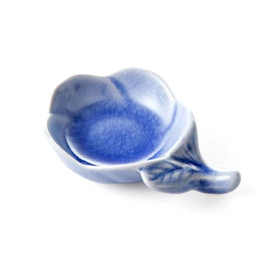Blue Домашнее японское керамическое маленькое блюдо Сливовый цветок лист палочки для еды соус, уксус посуда креативная посуда приправа блюдо - Color: Blue
