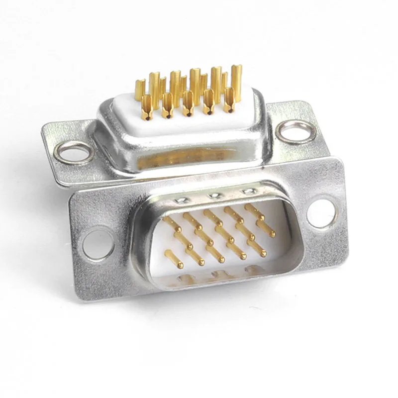 Мужская и женская головка DB15 из чистой меди 3 ряда 15 контактов сварочная
