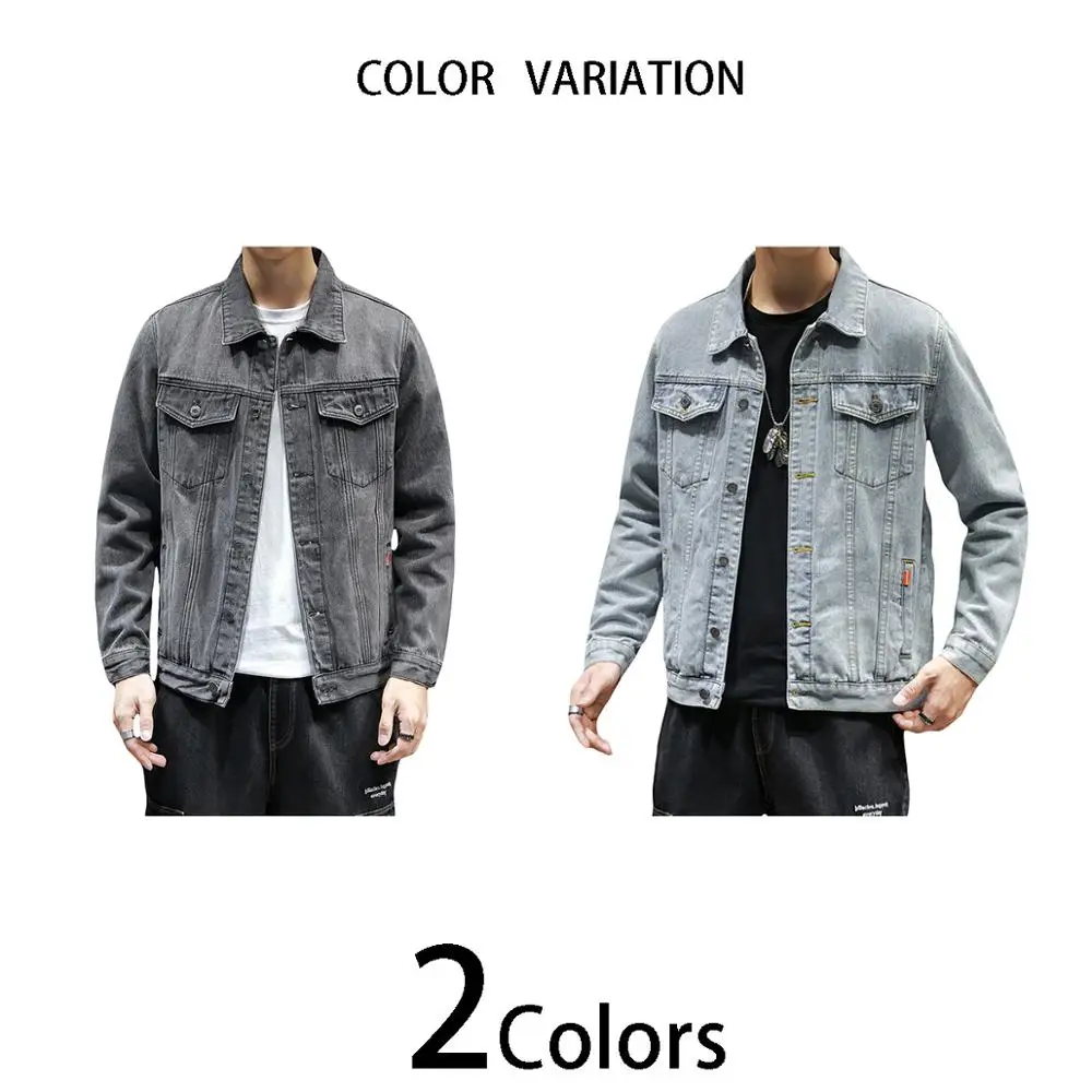 Fashion Hole Slim Buttoned Sky Blue Men's Jacket Hip Hop Retro Denim Street Casual Pilot Harajuku | Мужская одежда