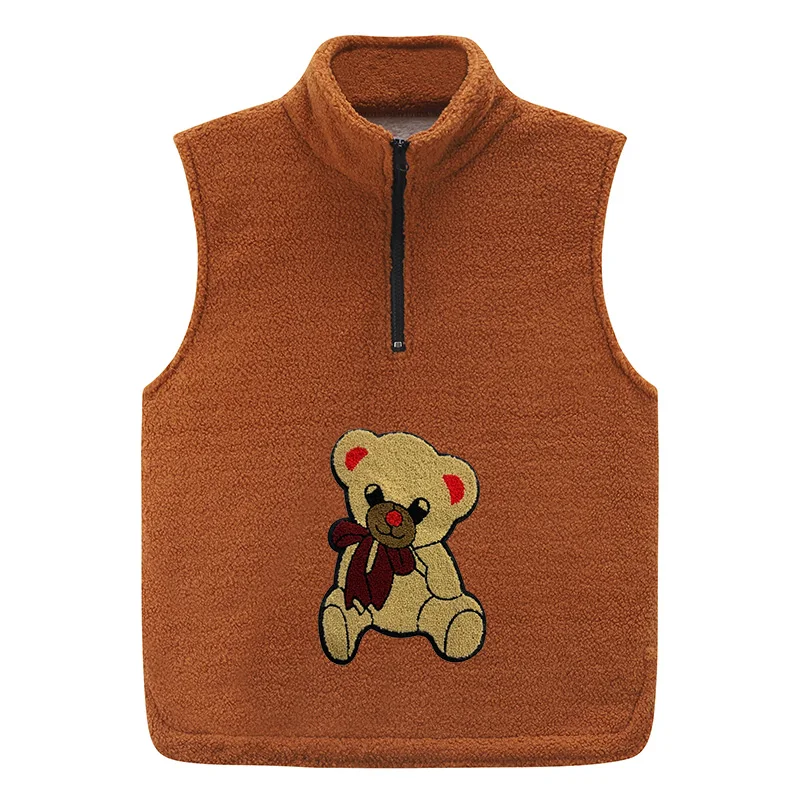 

Double-Sided Vest Vest Women Autumn And Winter Vest Jacket Wool Vest Cotton Vest Women Outer Wear 2021 Korean Version Of Cashmer