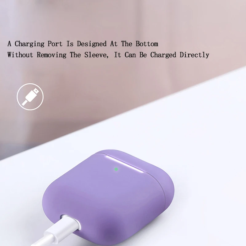 Чехол для наушников Apple AirPods 2 Силиконовый чехол Bluetooth беспроводные наушники Air Pods