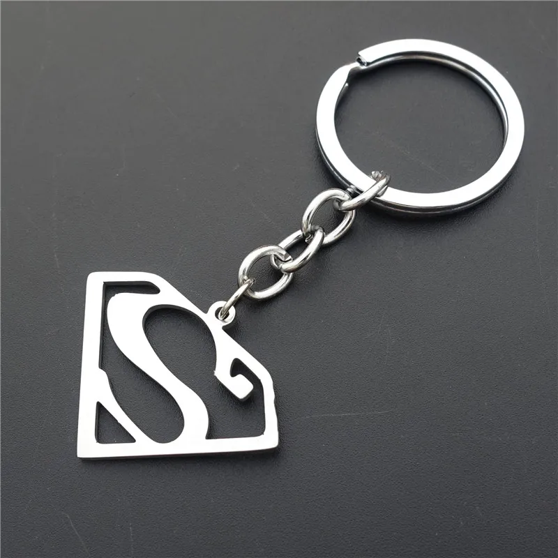 

Stainless Steel Keyrings Triangle S Alphabet Keychain Trendy Letter Jewelry Unisex Adult Children Gift