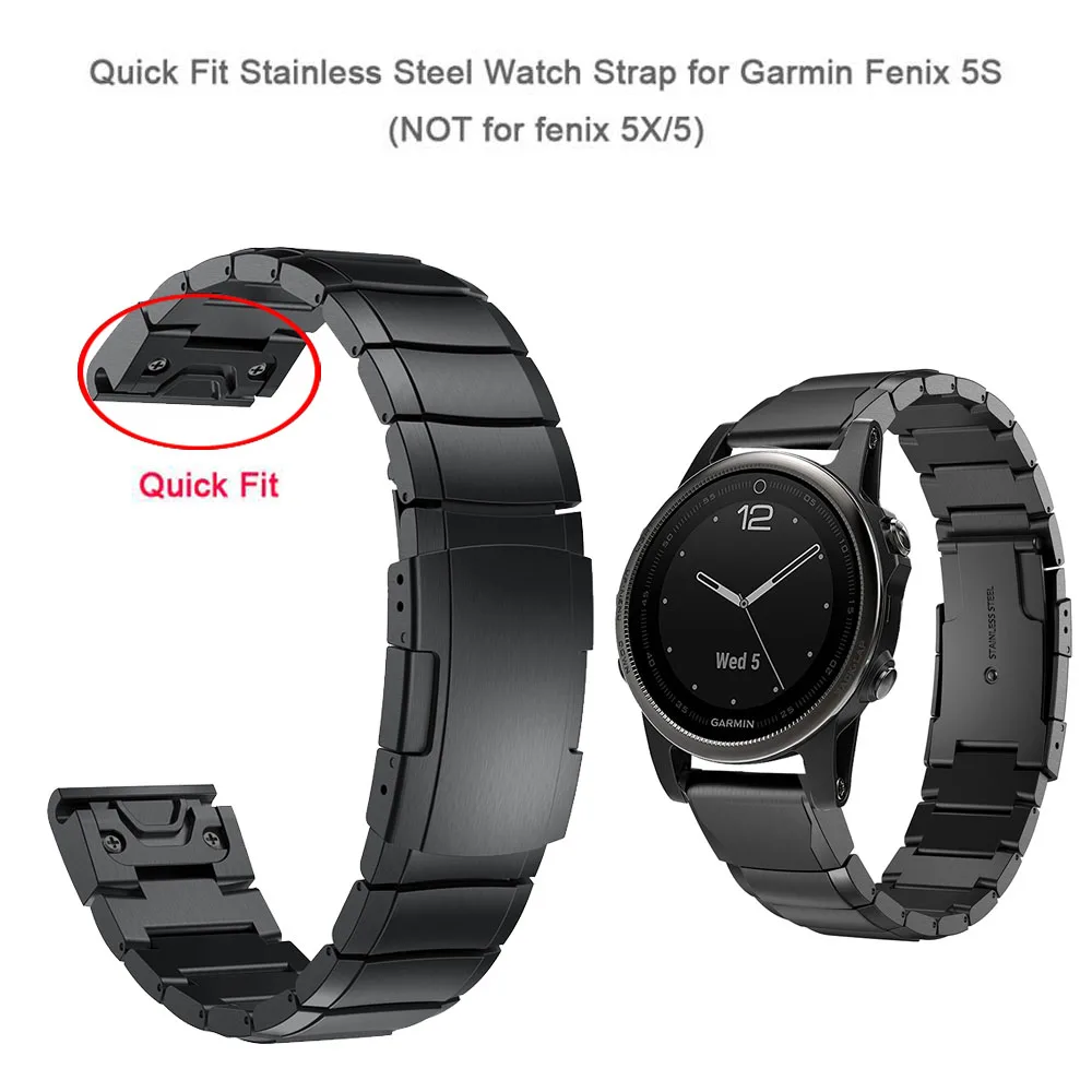 Металлический браслет YOOSIDE для Garmin Fenix 6 S, быстрый крой, ремешок из нержавеющей стали для часов Garmin Fenix 5S/Fenix 5S Plus