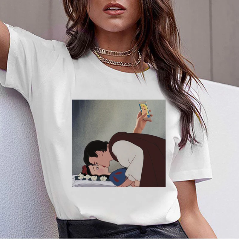 Женская Винтажная Футболка Ullzang черно-белая футболка в Корейском стиле с