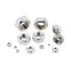 50-100 шт.лот Метрическая резьба DIN934 M2 M2.5 M3 M4 M5 304 шестигранные гайки из нержавеющей стали