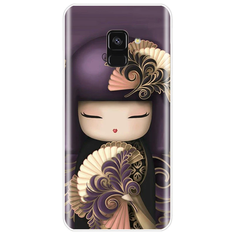 Kawaii японская кукла Kokeshi чехол ТПУ для телефона Samsung Galaxy A5 A7 A8 2015 A3 2016 2017 A9
