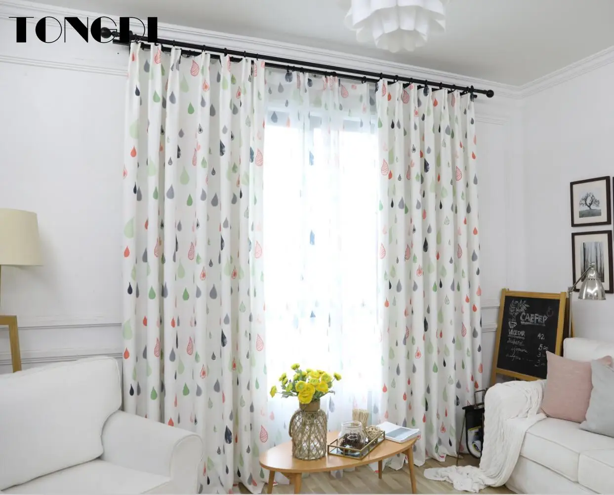 TONGDI Детские затемняющие шторы с принтом элегантные Мультяшные каваи прекрасный