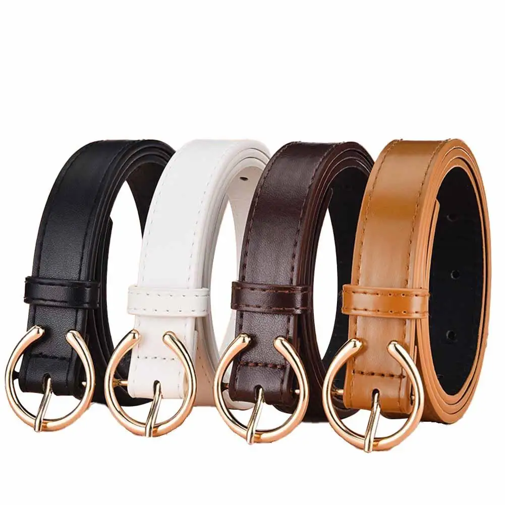 

Men And Women Waistband Imitation Leather Solid Color C-letter Buckle Casual Fashion Durable All-match Belt
