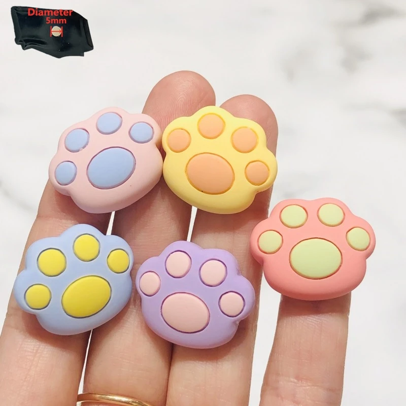 

5PCS Resin Cute Cartoon Fridge Magnetic Sticker Kawaii Colourful Cat Dog Footprint Refrigerator Magnet Message Holder Kid Toy