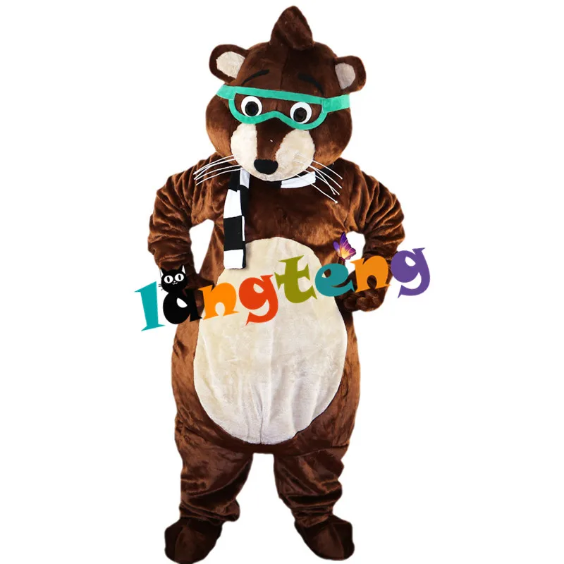 

701 Glasses Mouse Raccoon Mascot Costumes Cartoon Cosplay Character Suit Christmas Party
