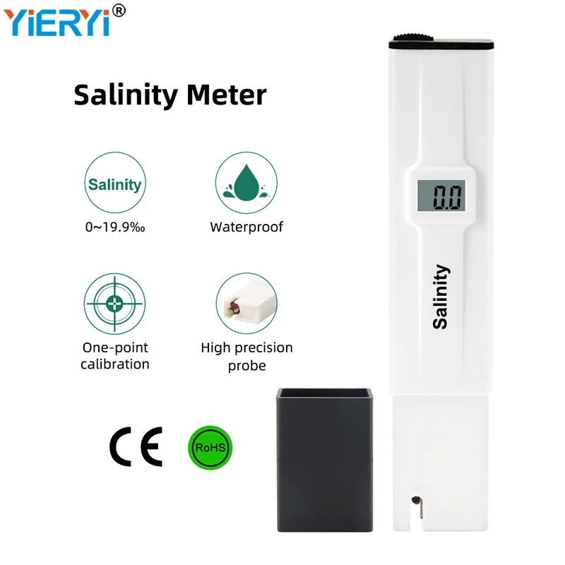 Цифровой измеритель солености 0-19 9 водонепроницаемый Высокоточный тестер для
