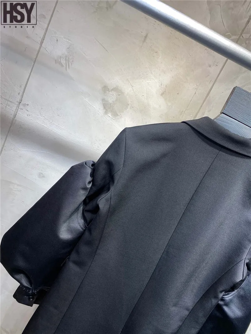 【HSY】2019 Осень Зима Новый Модный женский костюм куртка Ретро преувеличенный с