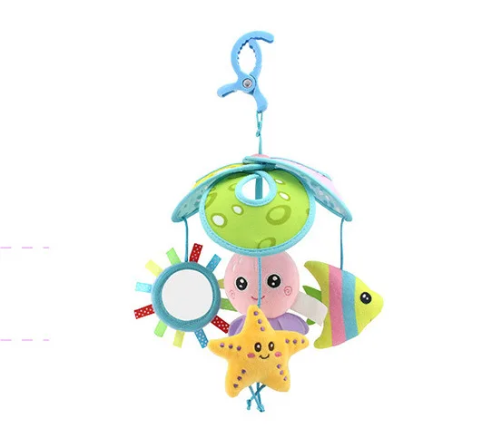 

Plush Musical Toys for Infant Old Plastic Rattles Bed Wind Bell 0-12 Months Mobiles Cots Green Toys for Newborn Babies AA50YL
