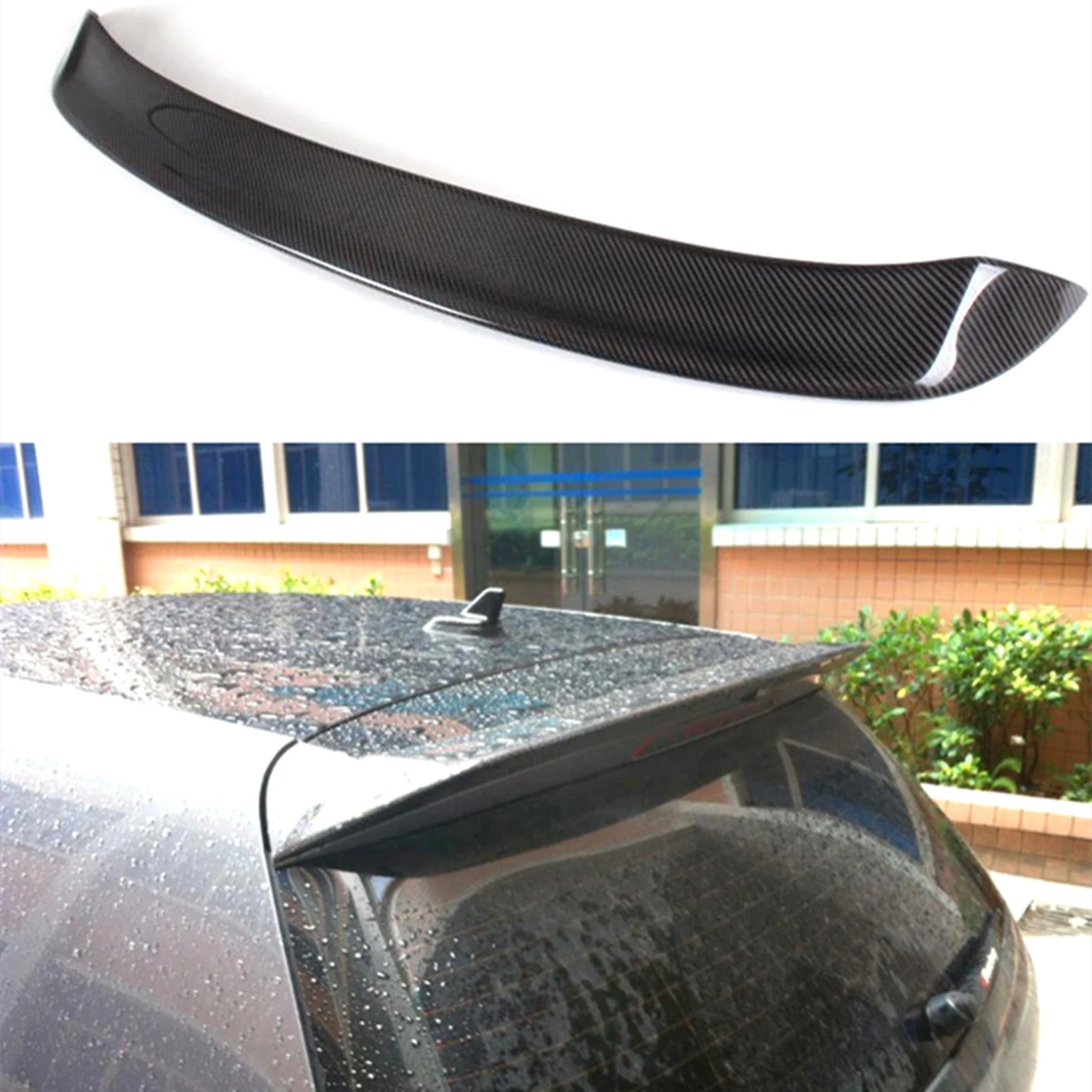 

Rear Roof Spoiler Wing For Volkswagen VW Golf 6 MK6 GTI R20 2010-2013 Real Carbon Fiber Trunk Lid Window Trim Upper Splitter Lip