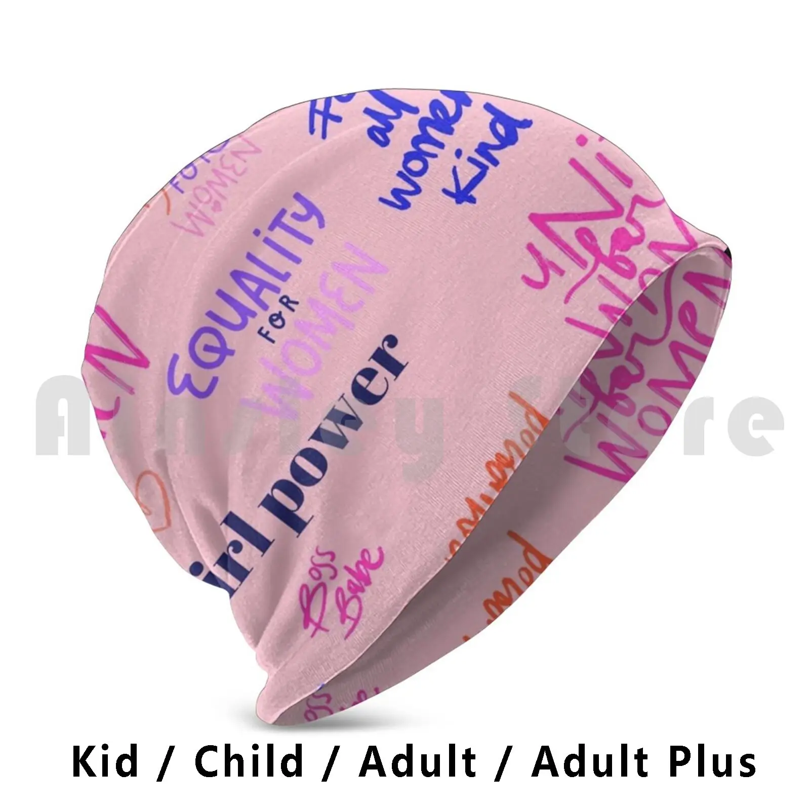 

Feminism Slogans Beanies Knit Hat 2609 Beanies Print Girl Power Feminism Empowered Women Unite For Women Equality