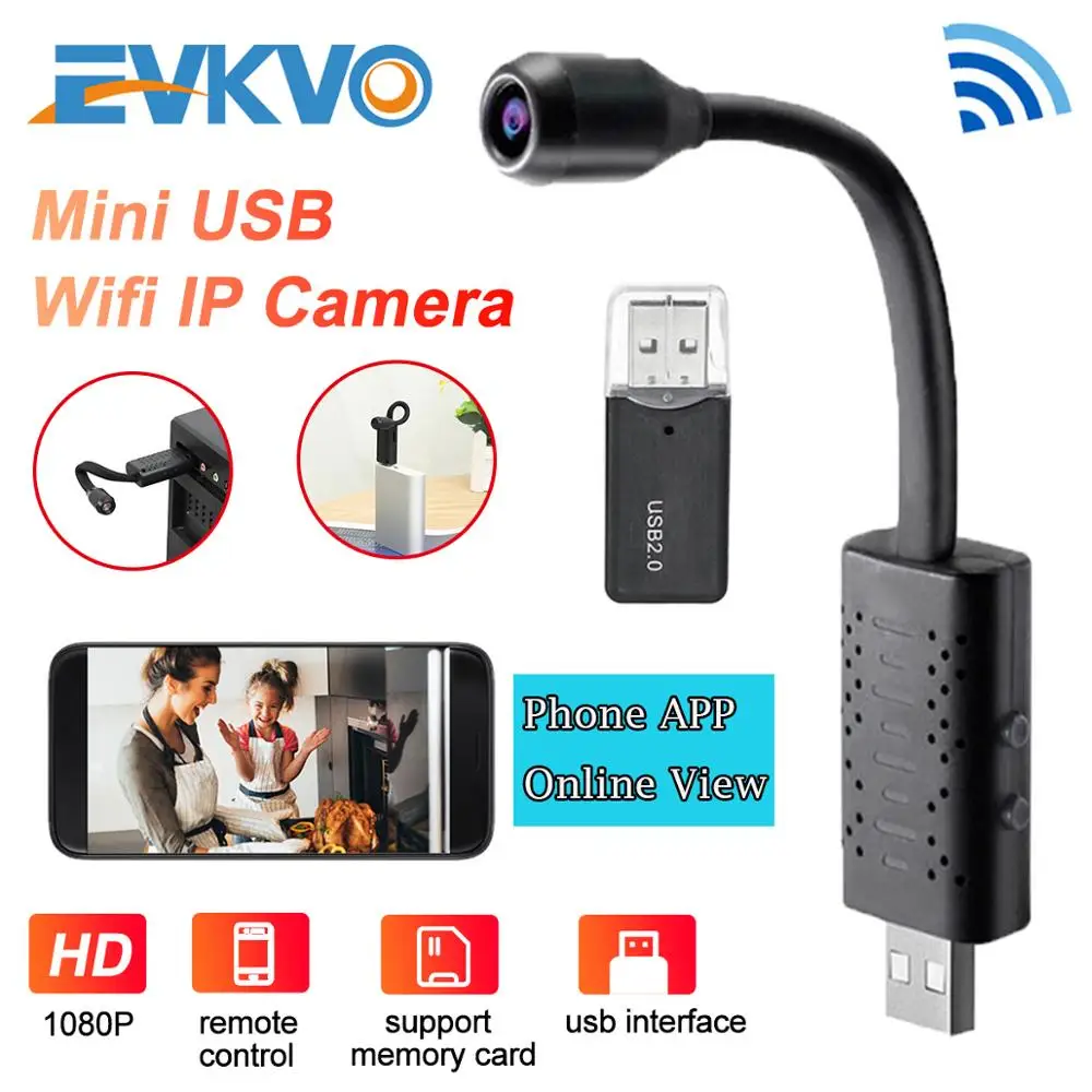 Наблюдения Камера с поддержкой Wi Fi USB мини IP камера Full HD 1080P P2P CCTV SD карты Облачное