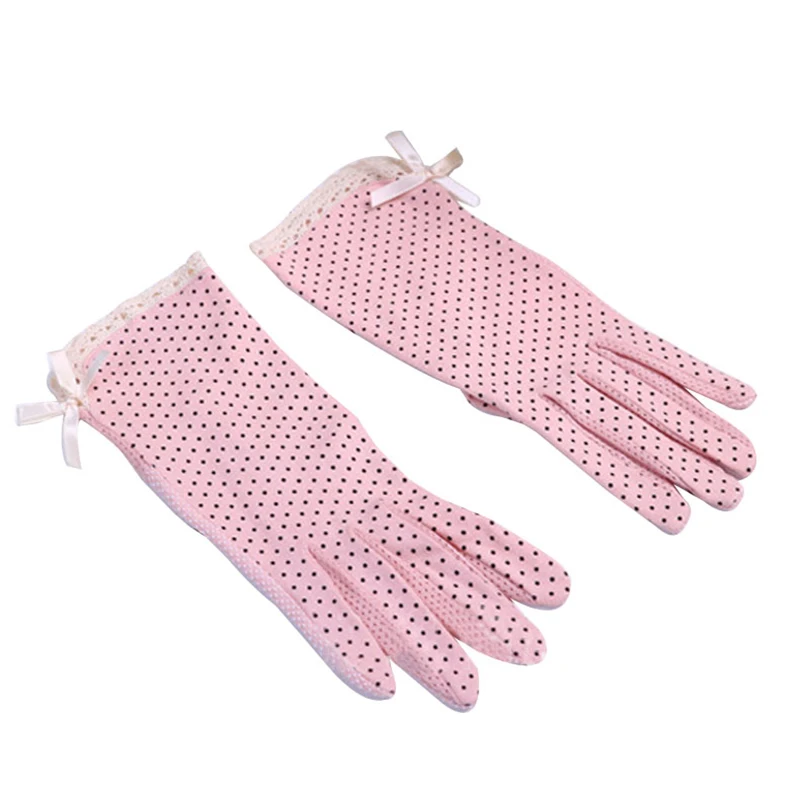 Новинка 1 пара Женские водительские противоскользящие хлопковые перчатки для