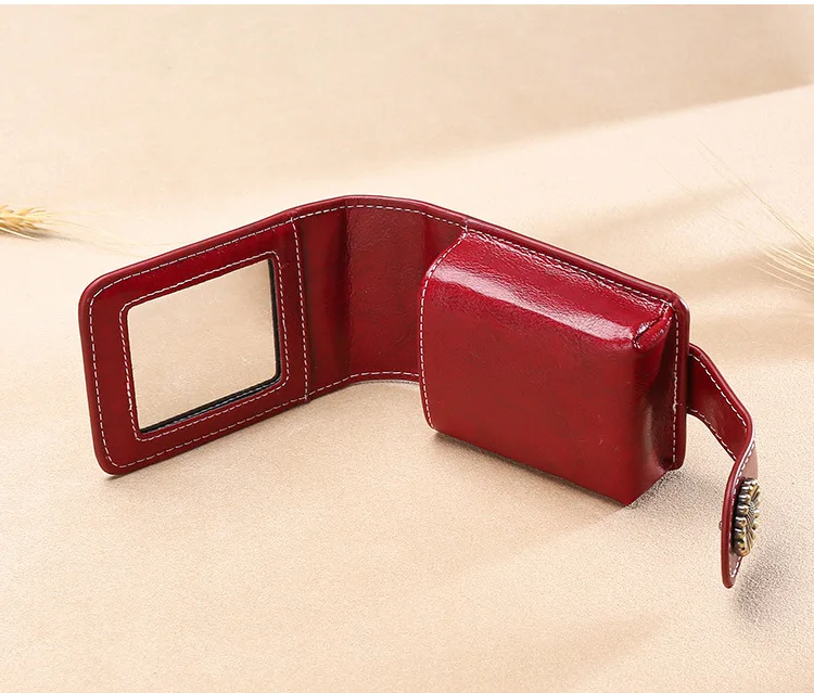 

Easy To Carry Lipstick Bag with Mirror Ladies leather Make Up Bag Toiletry Cute Small Box Women Beautiful Partner