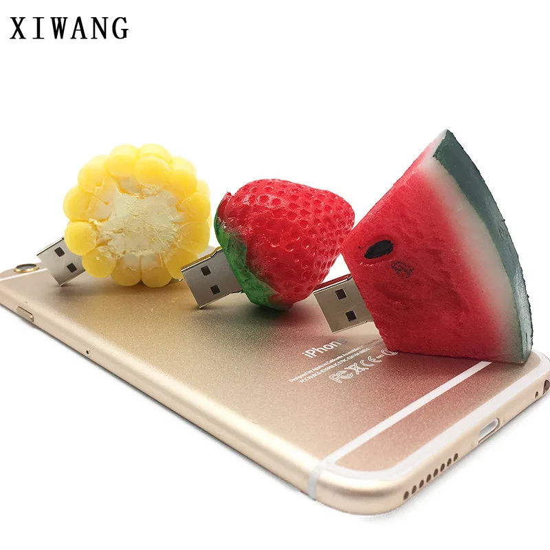 

USB Flash Drive 16GB pen drive 2.0 128gb creative 4GB 8GB usb memory stick 64GB pendrive 32gb cartoon Corn watermelon Strawberry