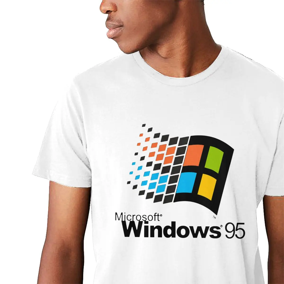 Винтаж Windows 95 Vaporwave футболка для мужчин лето прохладный человек хлопок короткий рукав круглый воротник