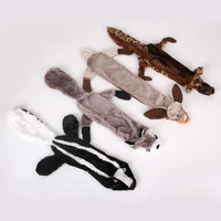 cute pet cat dog toys stuffed squeak sound dog funny plush raccoonwolfrabbit animal chew toy suitable for all pets