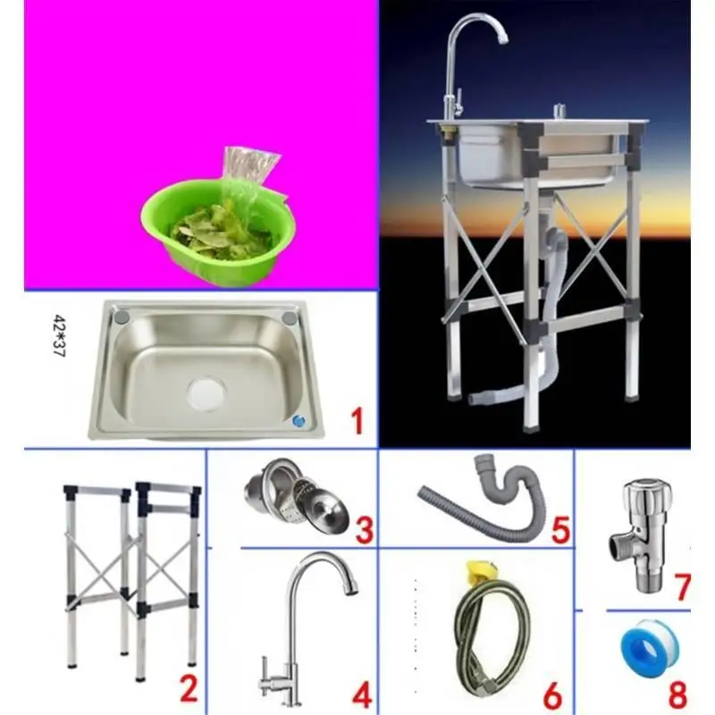 MODEL H Banheiro Evier встроенный портативный диссипадор Lavello кран Afwasbak Lavabo De Cocina Fregadero Cuba Pia Cozinha кухонная раковина - Цвет: MODEL H