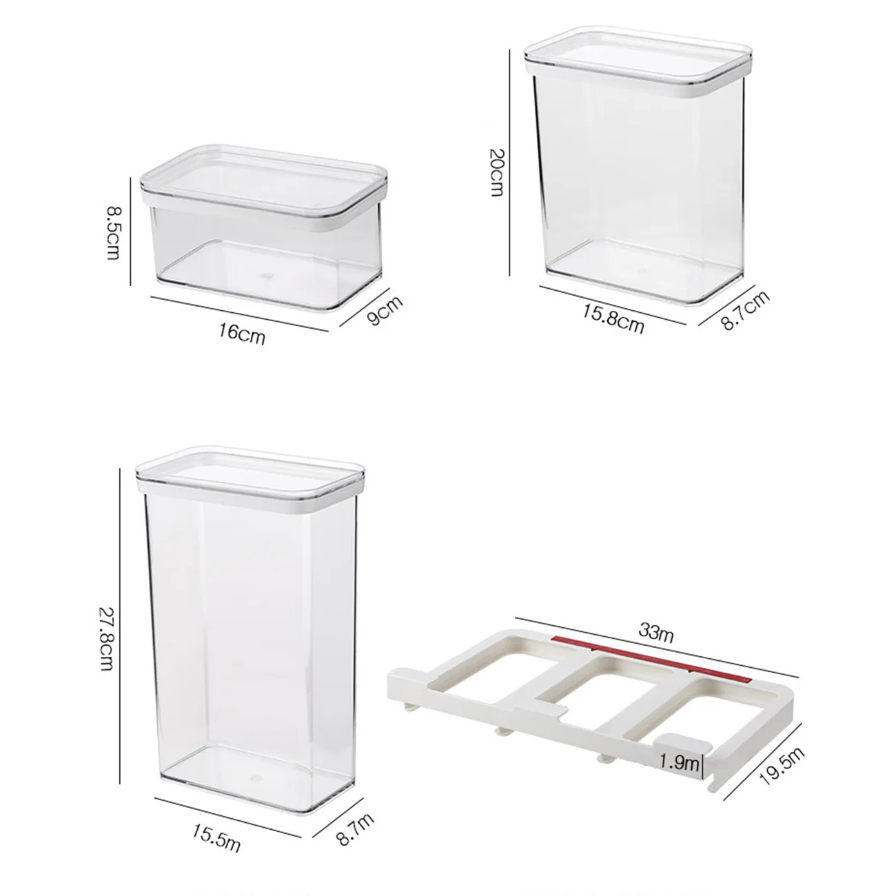 

Food Storage Container Plastic Kitchen Refrigerator Noodle Box Multigrain Storage Tank Transparent Sealed Cans Fruit Fresh Box