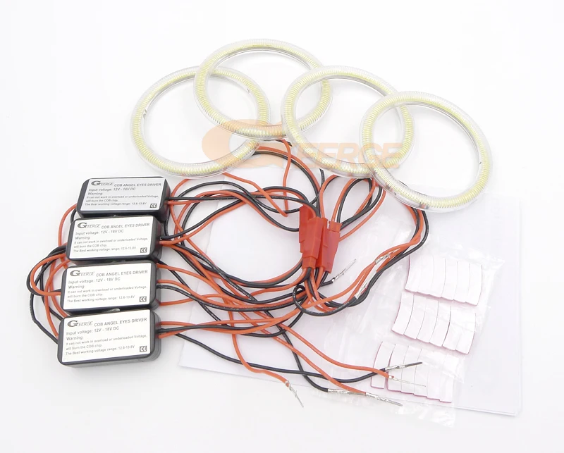 Отличный ультра яркий COB комплект светодиодов глаза ангела halo кольца Дневной