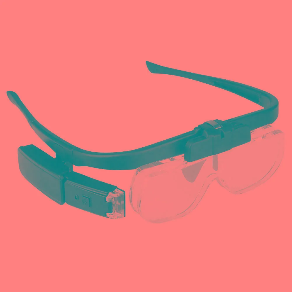 

Magnifier Glass Adjustable 2 Lens Loupe With Led Light Headband Magnifier Glass With Lamp 1.5X20x2.5X3.5X4.0X4.5X