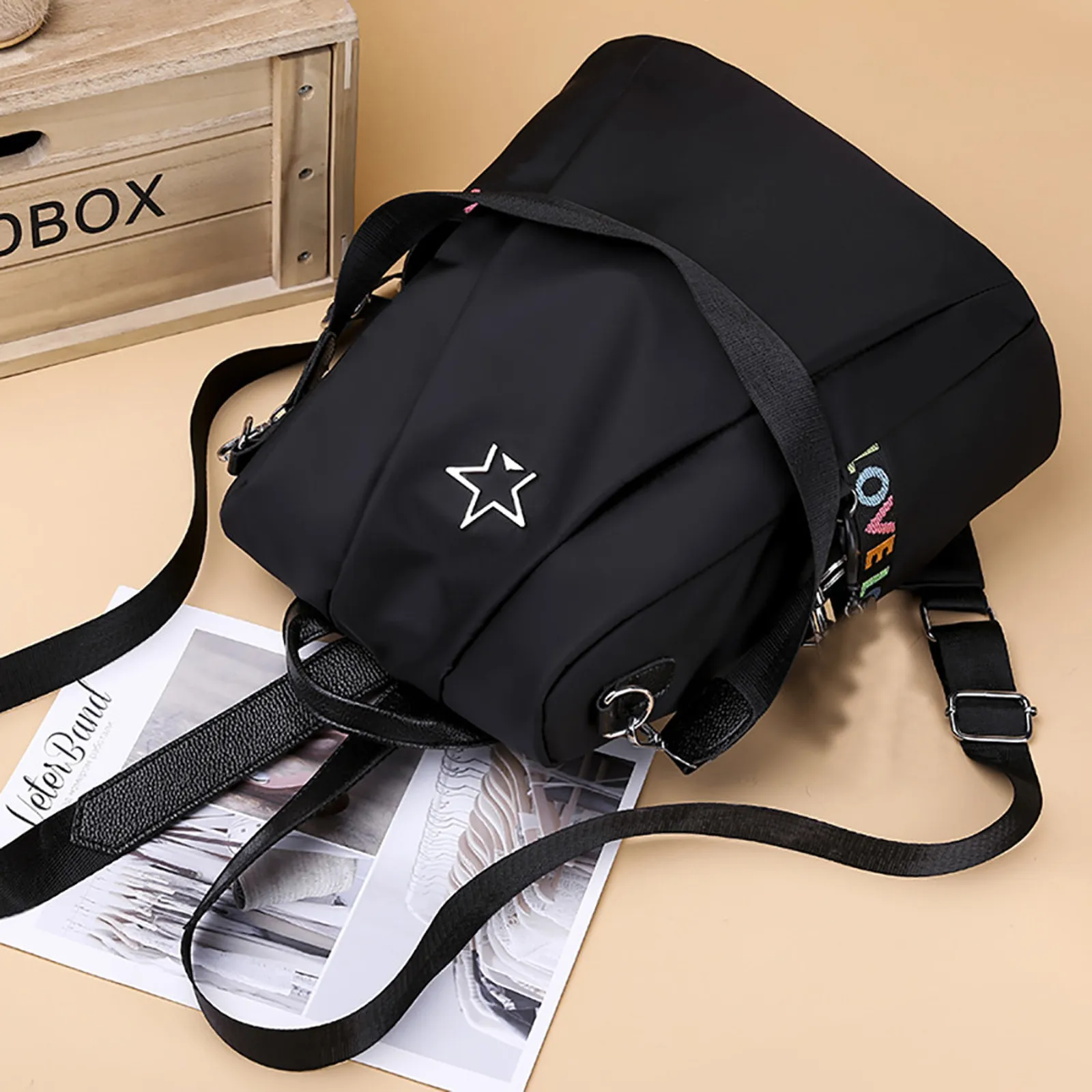 

Women Anti-theft Backpack Personality Wild Oxford Cloth Small Backpack Storage Home Supplies healthy life Household