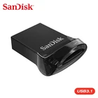 Двойной Флеш-накопитель SanDisk ULTRA FIT USB флэш-накопитель USB 3,1 CZ430 128 Гб 64 Гб Скорость считывания: до 130 МБс. 32 Гб оперативной памяти, 16 Гб встроенной памяти, usb-накопитель, карта памяти, 3,1 флеш-накопитель флешка