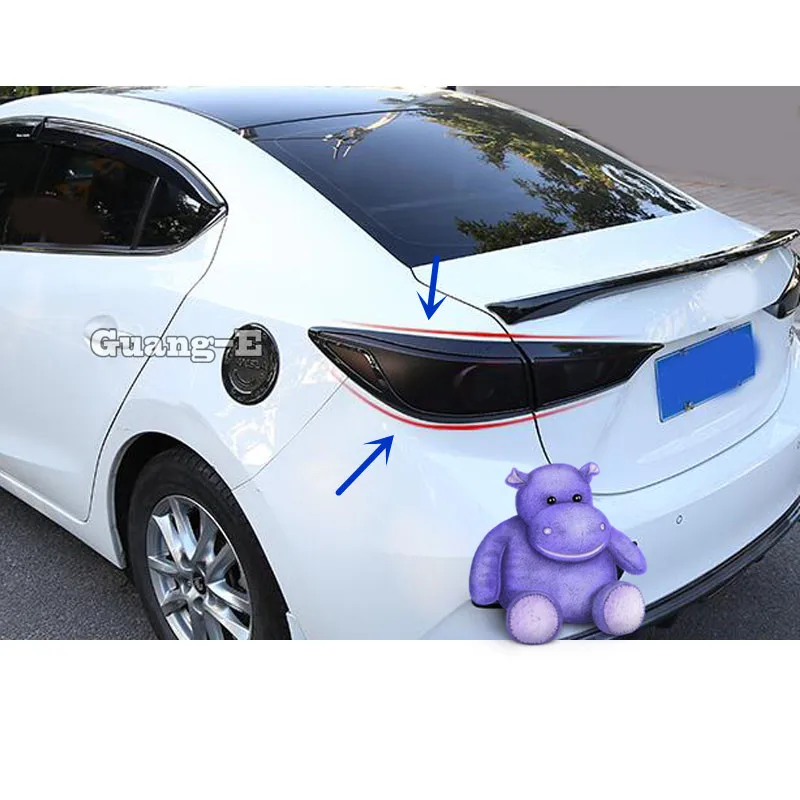 Car Sticker Styling Trim Tail Light Rear Back Frame Lamp Cover 4pcs For Mazda 3 Axela M3 Sedan 2014 2015 2016 2017 2018 2019