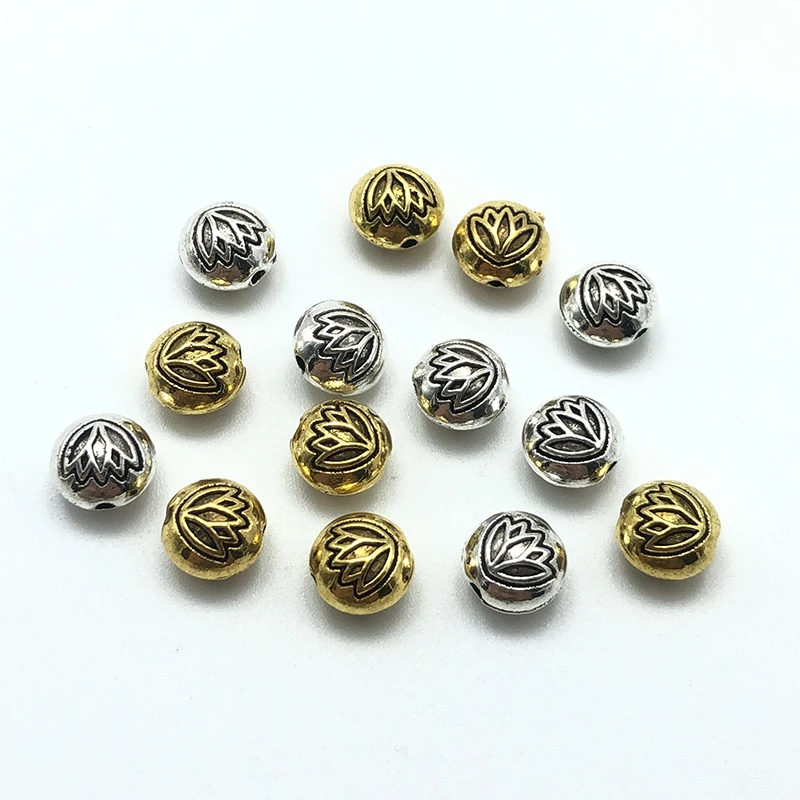 Бусины-шармы с цветком лотоса 8 мм | Украшения и аксессуары